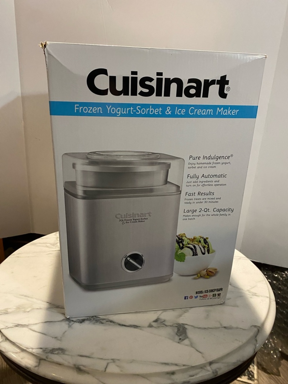 Cuisinart Silver Frozen Yogurt & Ice Cream Maker